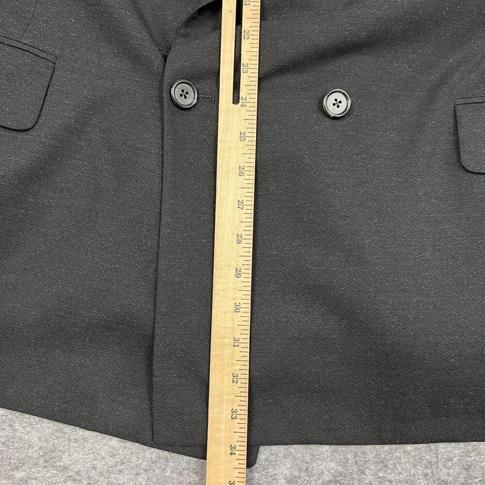 H Freeman Son Blazer Sport Coat Mens 52 Black Wool Double Breasted Vintage Union